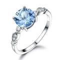 New 925 Silver Jewelry Customized Natural Faceted Gemstone Sterling Silver Wedding Rings