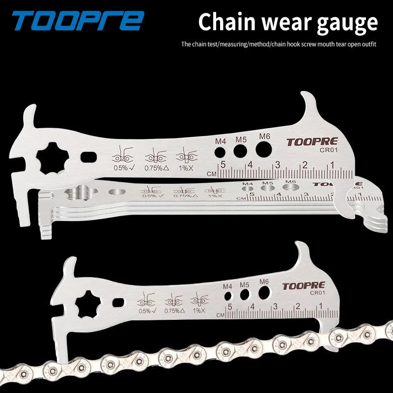 Bicycle Chain Wear Checker Indicator Repair Tool Mountain Road Chains Gauge Measurement Ruler