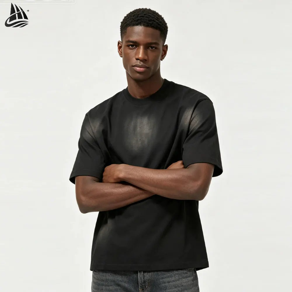 Custom Fade Color Distressed Vintage Mineral Acid Washed t Shirt for Men