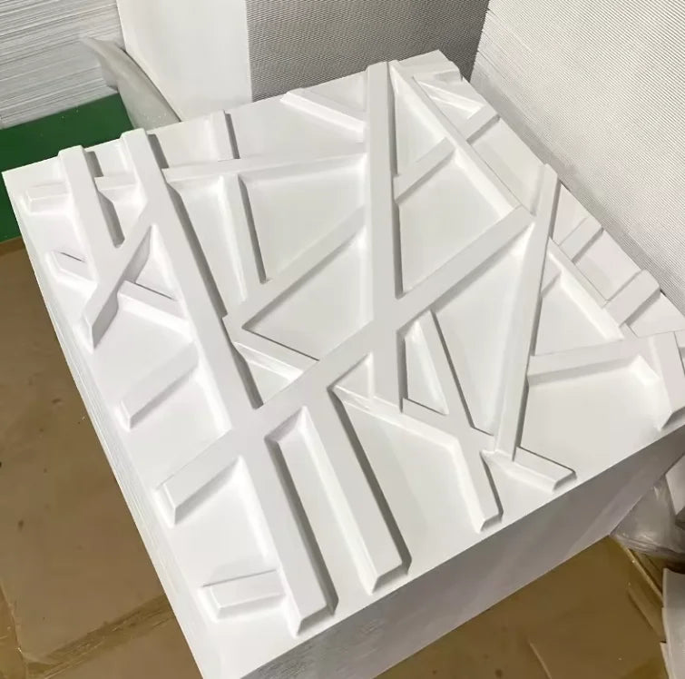 Luxury Matte Surface 3D Pvc Wall Panel Commerical Decoration 3d Wall Boards Pvc Gold 3d Interior Decor Wall Clading Tiles