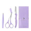 Professional 3pcs Eyebrow Trimming Kit Set Eyebrow Scissors with Comb Eyebrow Tweezers Beauty Makeup Tool