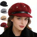 Premium Quality Wholesale Custom Logo Elegant Felt Design for Women Winter Daily Wear Beret Hat