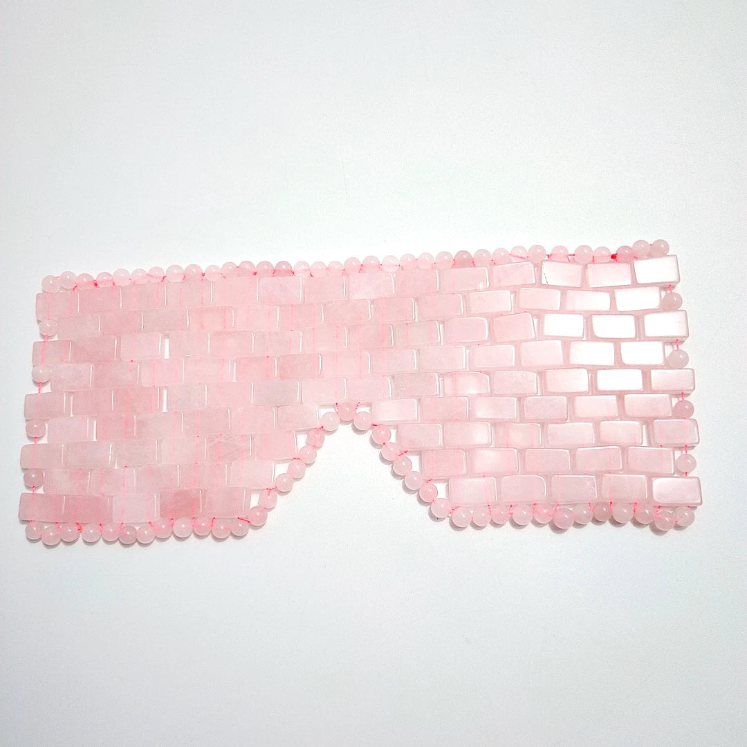 Hot Sale Natural Rose Quartz Gem Eye Mask Beauty Healing Skim Product