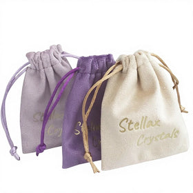 Hot Selling Low MOQ Your Own Logo Printed Custom Drawstring Velvet Bag for Jewelry