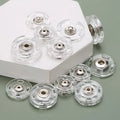 Factory Direct High Quality Eco-Friendly Concealed Transparent Invisible Plastic Buttons Custom Color Options for Women Coat