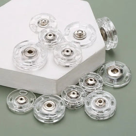 Factory Direct High Quality Eco-Friendly Concealed Transparent Invisible Plastic Buttons Custom Color Options for Women Coat