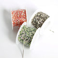 AB+ Mixed Color SS6/2mm Glass Rhinestone Stretch Metal Chain for Bags Garments Shoes Crafts Sew-on Techniques for Rhinestones