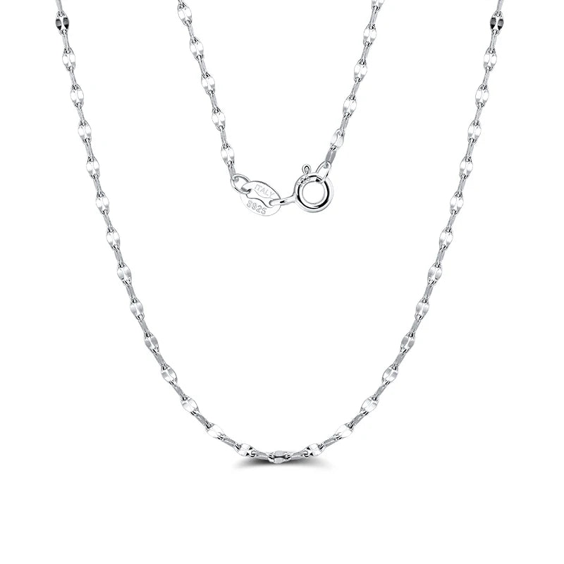 RINNTIN SC26 Joyas Al Por Mayor 925 Sterling Silver 3.0mm Twist Flake Chain Necklace MegaBDM
