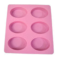 Hot Quality 6 Holes Round  Soap Making Molds Custom Silicone Soap Molds Cake Pan Biscuit Chocolate Mold