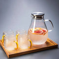 Customizable Size Handmade Water Glass Pitcher Glass Coffee Carafe with Cup Set
