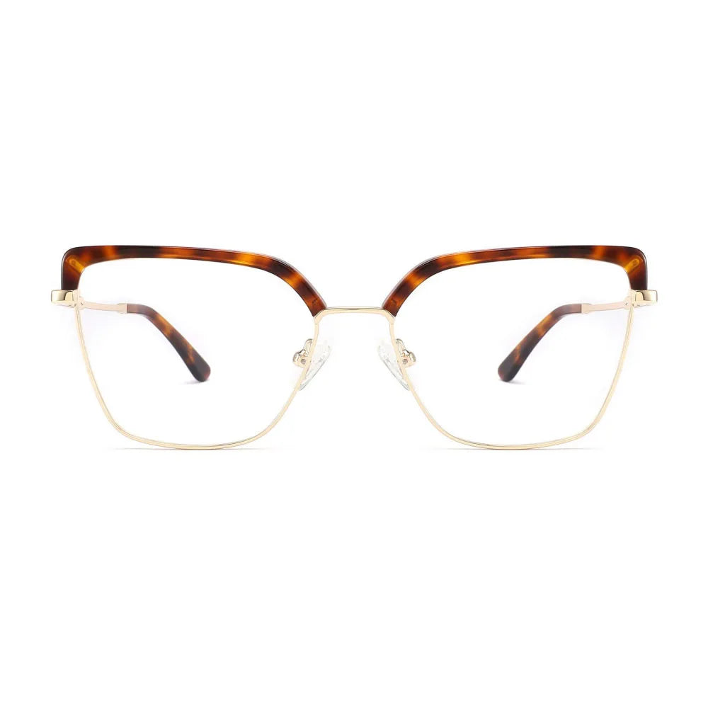 FEROCE New Arrival Eyewear Wholesale Elegant Frames Acetate Combine Metal Optical Glasses