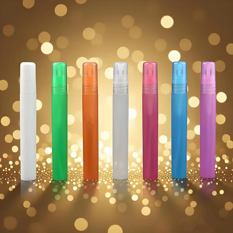 WOGU Wholesale Plastic Pen Spray Bottle 10ml Portable Refillable Cosmetic Packaging Alcohol PP Plastic Spray Bottles