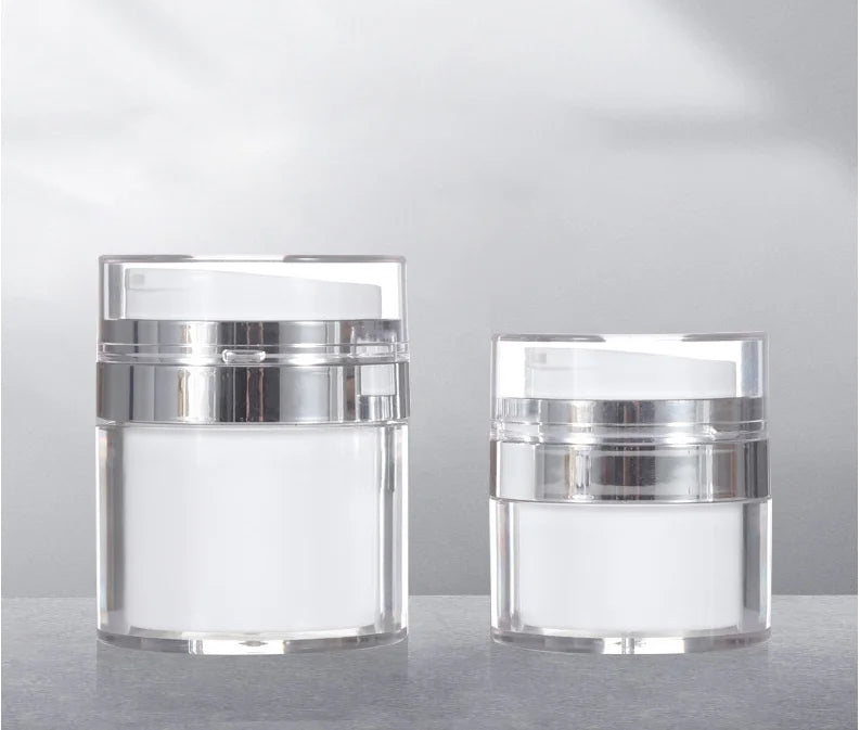 Acrylic Press Vacuum Cream Bottle 15ml 30ml 50ml Cosmetic Face Cream Lotion Jar