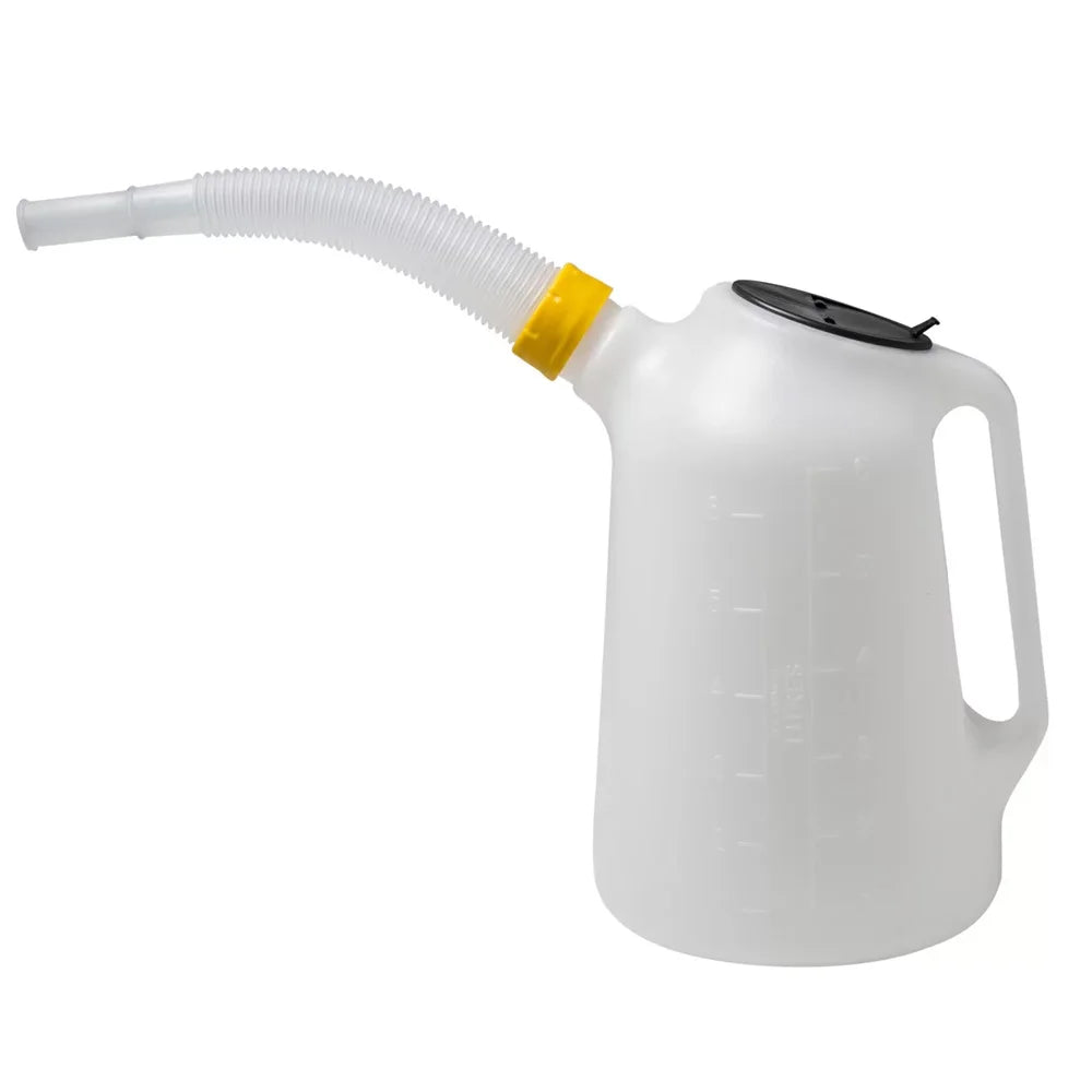 Polyethylene (HDPE) Fluid Fuel Oil Antifreeze Measuring Jug Plastic Pouring Pitcher with Cap & Flexi Spout