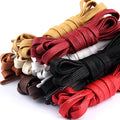 7mm Flat Waxed Cotton Shoe Laces Cotton Shoe Laces Waxed Shoelaces for Dress Shoes 100cm