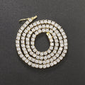 Iced Out Crystal Tennis Necklaces for Women Hiphop Luxury AAA+ Cubic Zirconia Gold Color Choker Chain Wedding Gift Jewelry