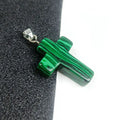 Gems Wholesale Nature Malachite Necklace Cross Pendant Bulk Beautiful Cross Pendant Jewelry for Girls & Boys Gift Craft