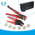 Crimpers Wire Connector Crimping 23-10 AWG Replaceable Multiple Applications Adjustable Cord End Terminals Crimping Tool Kit Set MegaBDM