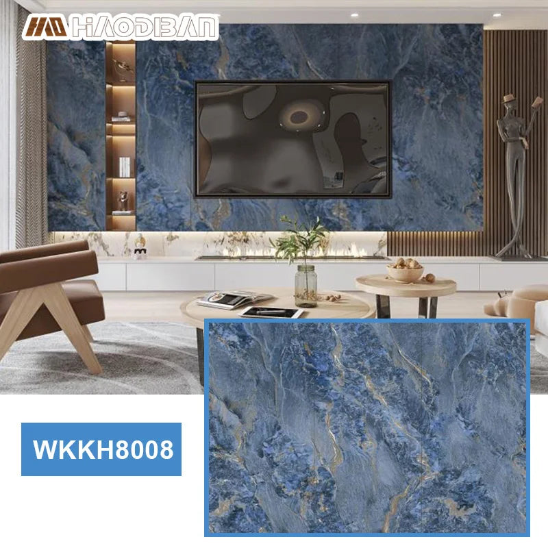 1220x2440/2800/2900mm High Gloss Marble Series Bamboo Charcoal Co-extruded Solid Carbon Crystal Board Modern E0 Grade Wall Panel