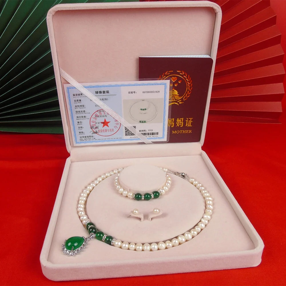 Certified Edison Shell Fake Natrual Pearl Strand 7 8 9mm Round Aaa3 Real Pearl Loose Necklace