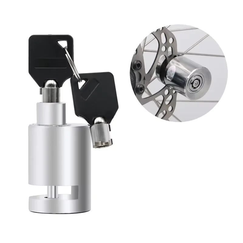 RIDERACE Mountain Bicycle Motorcycle Disc Brake Lock Stainless Steel Rainproof Security Anti-Theft Lock MTB Cycling Equipment