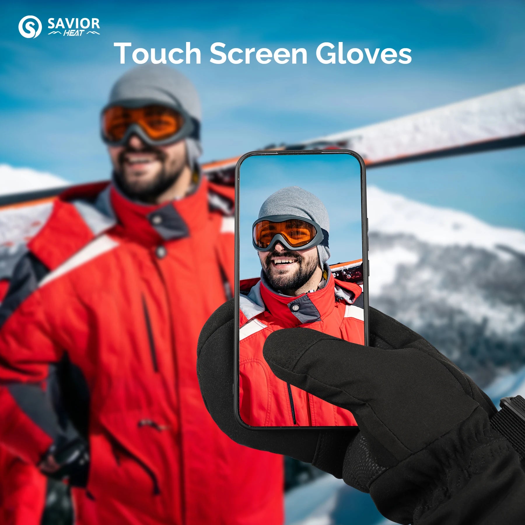 Anti-Slip Grip Performance Heated Gloves 7.4V Flexible Dexterity 2200mAh Lightweight Cycling & Daily Driving Winter Gear