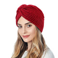 Solid Color Plain Knit Cap Knitted Beanie Cap Full Acrylic Thicker Warm Twist Winter Hats