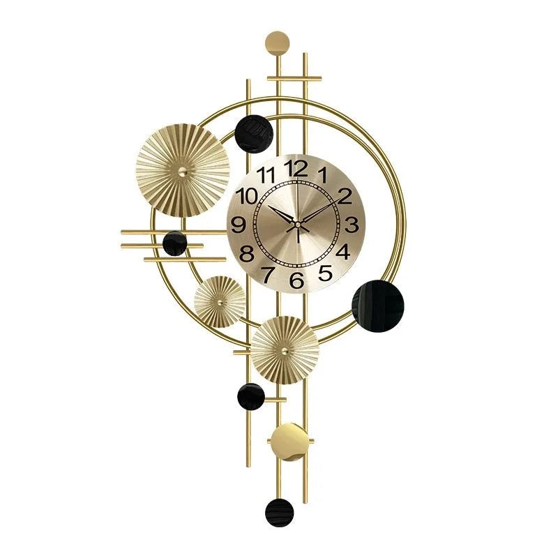 94X56 2024 Modern Luxury Wall Hanging Clock Large Dropshipping Products  Decorative Metal Wall Watch Clock Home House Decor Gold