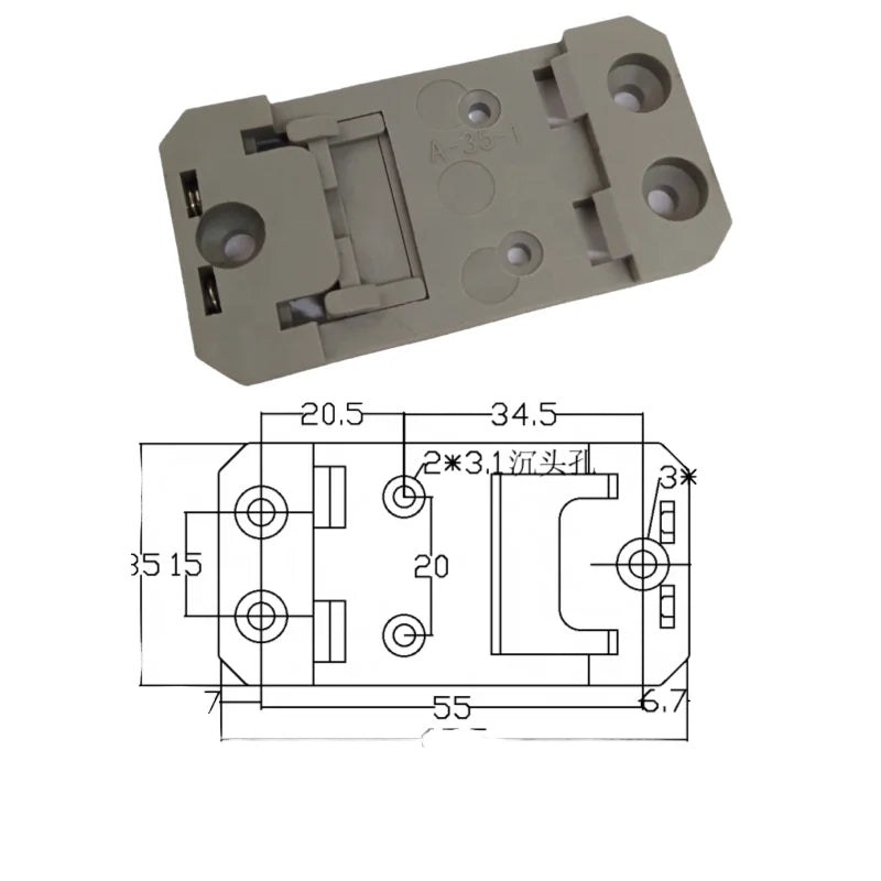 Distribution Box Guide Rail Buckle Guide Rail Installation Bracket