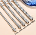 Attagems 2.5-5.0mm D Color 925 Sterling Silver Tennis Bracelet Moissanite Chain Bracelet for Christmas Gift