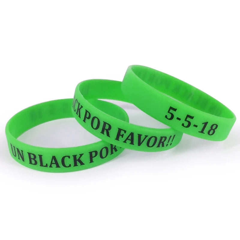 Custom Logo Fashion Rubber Bangles Wristband Silicone Bracelets for Promotional Gifts