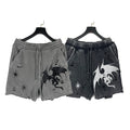 Shorts Manufacturer Custom High Quality Vintage Wash Broken Drawstring Loose Short High Street Punk Shorts for Men