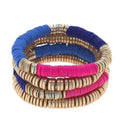 Name Bracelets Personalized Gift Polymer Clay Beads Gold Wavy Discs Letter Beads Stack Bracelets Stretch Nepal Bracelets