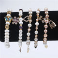 New Design 6-7mm Potato Shape Real Pearl Natural Freshwater Bracelet Charm Butterfly for Women