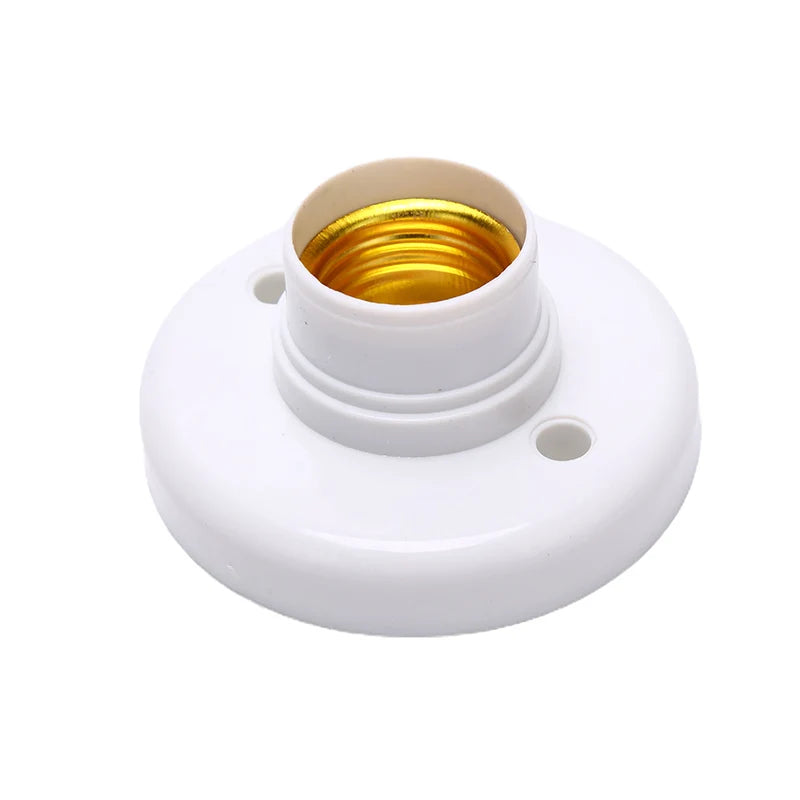 White 27 Lamp Base Creamic 110-220V Fitting E27 Socket Bulb Holder
