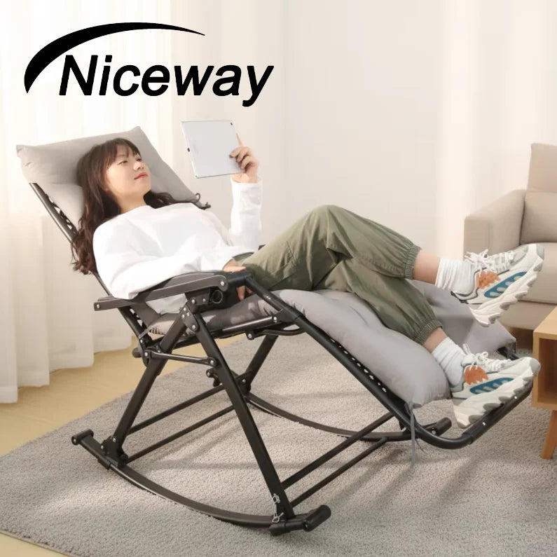 Wholesale Light Weight Beach Chairs Handle Control Adults Size Modern Garden Rocking Chair for Livingroom Using