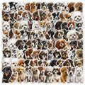 100PCS Mobile Phone Cup Computer Decoration Stickers Waterproof Creative Notebook Cute Puppy Doodle Stickers