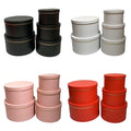 New Classic Solid Color Cardboard Round Set 5 Flower Gift Box Flower Box Hug Bucket Gift Packaging Box Round Box Set