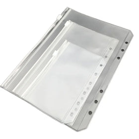 Office School clear 6-hole Loose-leaf Notebook Zipper Bag Hand Book PVC Storage Bag A5 A6 A7