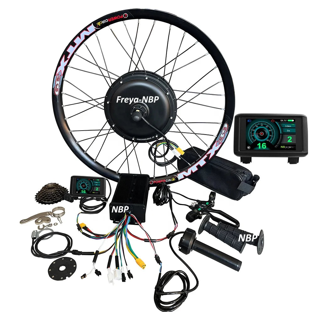 MTX Rim 26/27.5/29" 52V60V72V 2000W 45A Dual Hall Sine Wave Controller SW900 UKC1+ Electric Bike Ebike Hub Motor Conversion Kits