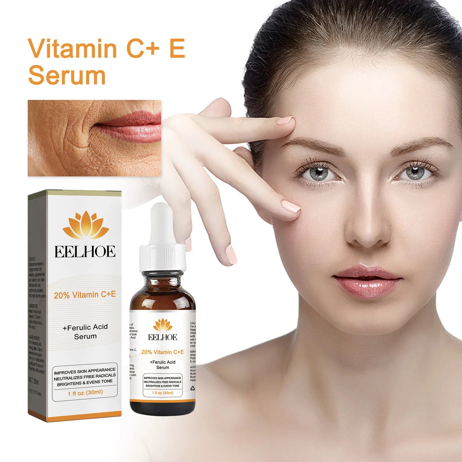 Wholesale Skincare Anti Aging Vitamin C E Skin Care Face Serum Facial Whitening Serum