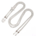 Silver Plated Greek & Russian Orthodox Brass Flat Chain for Pectoral Cross Large Size Copper Material of Jewelry Accessories