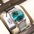 POEDAGAR 930 Mens Luxury Fashion Business Wristwatches Stainless Steel Strap Waterproof Quartz Watches for Mens