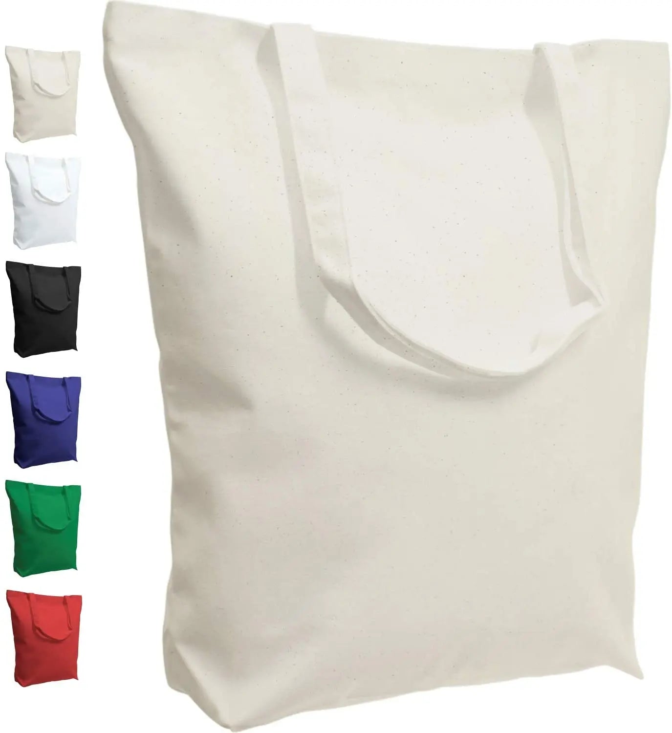 Super Strong Large 17"x16"x5" 10oz Cotton Canvas Tote Bag Reusable Shopping Bag Natural Customizable Adjustable Buckle Custom