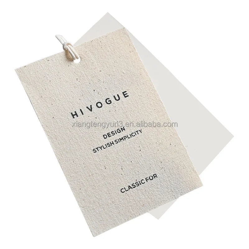 Custom Clothing hang Tag With String Embossed LOGO Gold Foil UV Printing Cardboard Paper hang Tag for Garment