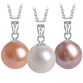 Best 18K Real Gold Round Fresh Water Pearl Pendant Necklace Round Pearls for Women Gift for Party
