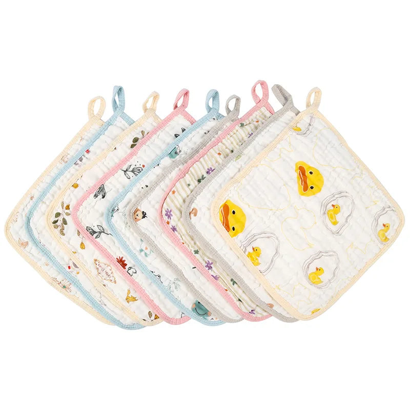 6 Layers 100% Cotton Soft Care Towel  Infant Breastfeeding Bibs  Multi-purpose Towel