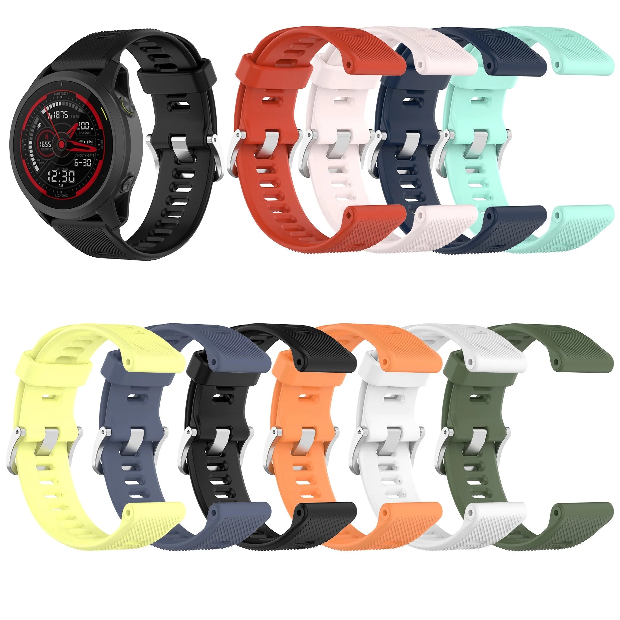 Watch Band for Garmin Forerunner 945 Lite Replacement Silicone Strap for Garmin 745XT Bracelet Sport Wristband Accessories