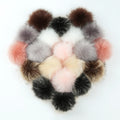 False Hairball Hat Ball Pompom Faux Fox Furball Hat Ball Pom Pom With Rubber Band DIY Handmade Knitted Hat Accessories