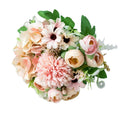 New Design Silk Flower Bunsh Artificial Mini Rose Flower Bouquet for Home Decor